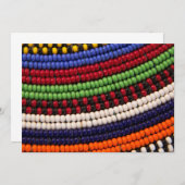 マッサイ族のビーズパターン サンキューカード (正面/裏面)