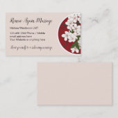 マッサモダンージさくらんぼ花テーマ 名刺 (正面/裏面)