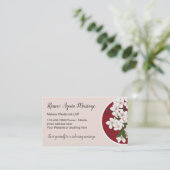 マッサモダンージさくらんぼ花テーマ 名刺 (スタンド正面)