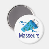 マッサーのために大声で叫ぶ マグネット (正面/裏面)