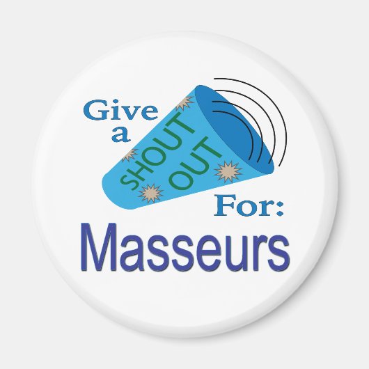 マッサーのために大声で叫ぶ マグネット (正面)