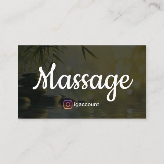 マッサーエレガントジセラピーテンプレート 名刺 (裏面)