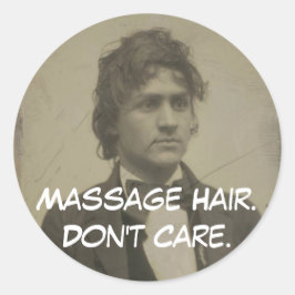 マッサージおもしろいヘアはメッセー気にジクライアントのギフトしない ラウンドシール