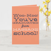 マッサージおもしろい学校の卒業祝い カード (黄色い花)