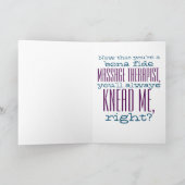 マッサージおもしろい学校の卒業祝い カード (内部)