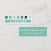 マッサージします顧客の感謝(モダンな正方形)を ロイヤリティカード (正面/裏面)