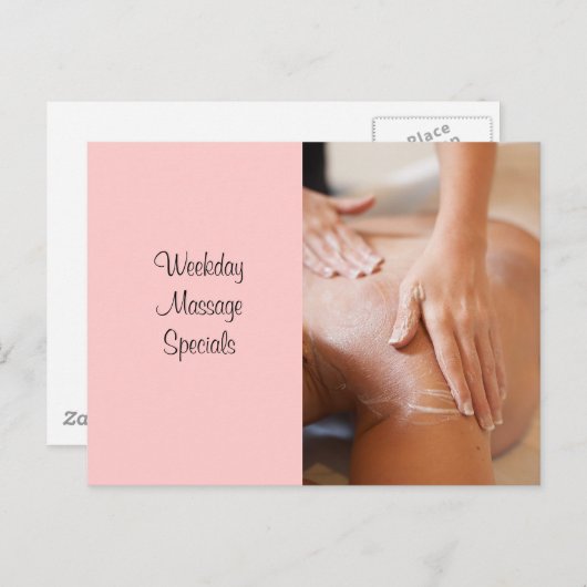 マッサージとボディワークの写真 ポストカード (正面/裏面)