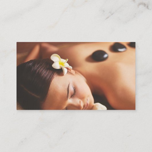 マッサージのスパのテーマ 名刺 (裏面)