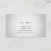 マッサージのセラピーのはす治療のサロンのモダンの銀 名刺 (裏面)