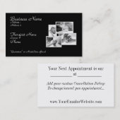 マッサージのセラピーのアポイントメントの名刺 予約カード (正面/裏面)