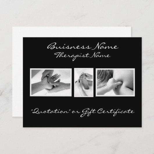 マッサージのセラピーのギフトカード ポストカード (正面/裏面)