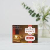マッサージのセラピーのバウチァ 割引カード (スタンド正面)