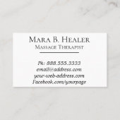 *~*マッサージのセラピーのマッサージセラピストの水彩画 名刺 (裏面)