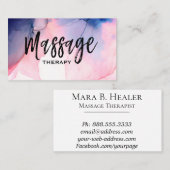 *~*マッサージのセラピーのマッサージセラピストの水彩画 名刺 (正面/裏面)