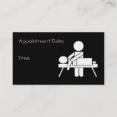 マッサージのセラピーの名刺 予約カード (裏面)