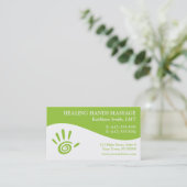 マッサージのセラピーの名刺 名刺 (スタンド正面)