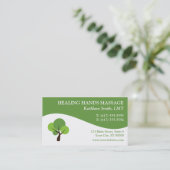 マッサージのセラピーの名刺 名刺 (スタンド正面)