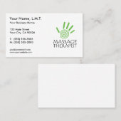 マッサージのセラピーの名刺 名刺 (正面/裏面)