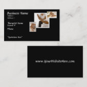 マッサージのセラピーの名刺、黒い背景 名刺 (正面/裏面)