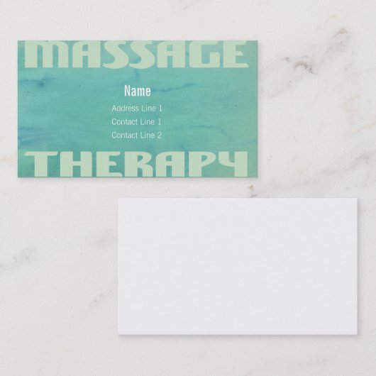 マッサージのセラピーの水彩画の名刺 名刺 (正面/裏面)