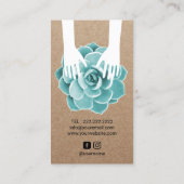 マッサージのセラピーの水気が多いスパ素朴なクラフト 名刺 (裏面)