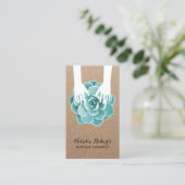 マッサージのセラピーの水気が多いスパ素朴なクラフト 名刺 (スタンド正面)