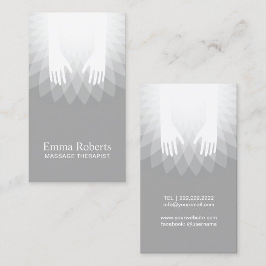マッサージのセラピーの治療のスパのサロン 名刺 (正面/裏面)