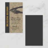 マッサージのセラピーの治療手 名刺 (正面/裏面)