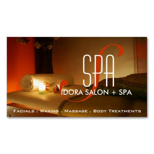 マッサージのセラピーの磁石 マグネット名刺 (正面)