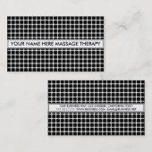 マッサージのセラピーの錯覚の黒 名刺 (正面/裏面)