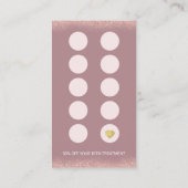 マッサージのセラピー治療手及びはすの花のスパ ロイヤリティカード (裏面)