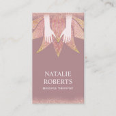 マッサージのセラピー治療手及びはすの花のスパ ロイヤリティカード (正面)