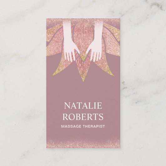 マッサージのセラピー治療手及びはすの花のスパ ロイヤリティカード (正面)