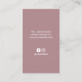 マッサージのセラピー治療手及びはすの花のスパ 名刺 (裏面)