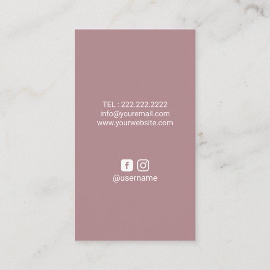 マッサージのセラピー治療手及びはすの花のスパ 名刺 (裏面)