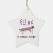 マッサージのテーブルをリラックスして下さい セラミックオーナメント (右)