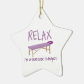 マッサージのテーブルをリラックスして下さい セラミックオーナメント (左)