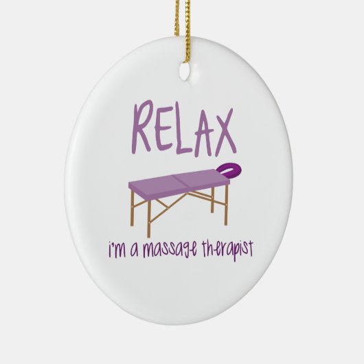 マッサージのテーブルをリラックスして下さい セラミックオーナメント (右)