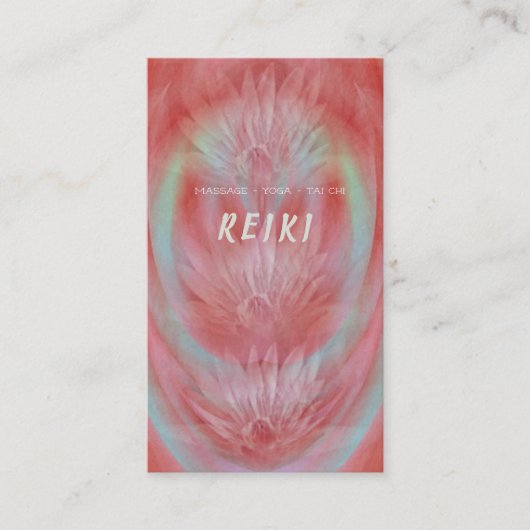 マッサージのヨガのタイのキーの芸術の名刺 名刺 (正面)