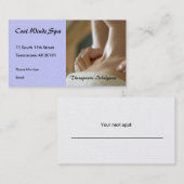 マッサージの手の写真 予約カード (正面/裏面)