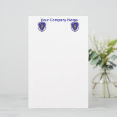 マッサージの旗付き文房具 便箋 (スタンド正面)