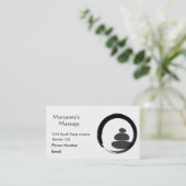 マッサージの石およびEnsoの円 予約カード (スタンド正面)