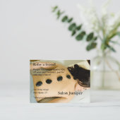 マッサージの石が付いている紹介カード 紹介カード (スタンド正面)