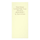 マッサージの練習のHennaのMehndiの値段表 ラックカード (裏面)