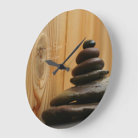 マッサージは写真に投石します ラージ壁時計 (傾斜)