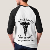 マッサージまたは結び目の大きいロゴ Tシャツ (裏面)