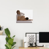 マッサージを受けている人 ポスター (ホームオフィス)