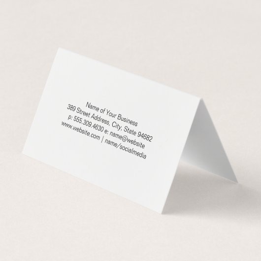 マッサージを受けて微笑む女性 名刺 (裏面)