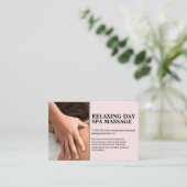 マッサージを受ける女性 名刺 (スタンド正面)