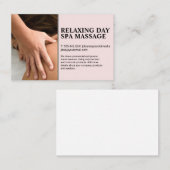 マッサージを受ける女性 名刺 (正面/裏面)